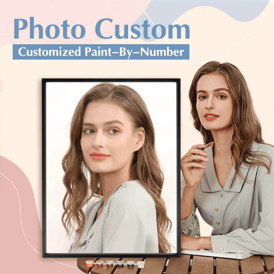 [Customized] 1pc Customized DIY Paint By Numbers Photo Custom Animals Family Coloring By Numbers Diy Gift 40x70cm/16x28inch Without Frame 24colors