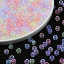 400pcs Acrylic Beads (0.6*0.9mm) Macaron Colored Horse Eye Shape Beads For Diy Bracelets & Necklaces, Jewelry Making Accessory - 400pcs - View 19