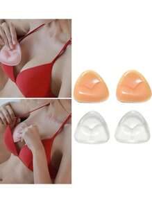 2pcs Sports Bra Inserts, Silicone Push Up Pad Bra Cup Enhancer Nipple Cover Sticker