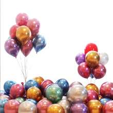 50个/100个10英寸金属乳胶气球金银色镀铬气球婚礼毕业典礼装饰球形生日派对用品家居/酒店装饰 - 彩色 - 查看 3