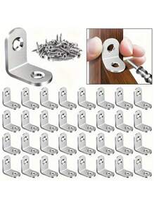 6/12/24/36 szt. kątowników w kształcie litery L ze śrubami, wytrzymały łącznik narożny, wspornik ścienny do ścianki działowej szafy, zagęszczony kątownik żelazny