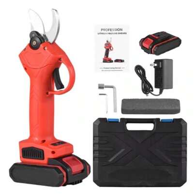 2 piezas de tijeras de podar eléctricas inalámbricas sin escobillas de 21 V recargables con batería de litio de 2000 mAh, podadora de ramas de árbol, herramientas de jardín, herramientas de jardinería para el jardín