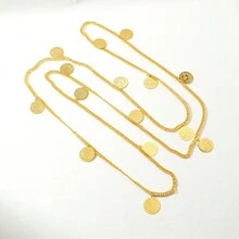 1 件时尚铁合金几何设计女士日常长项链万圣节 - 查看 4