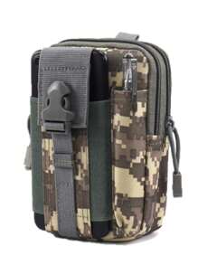 Military Tactical Cell Phone Bag Multi-Purpose Crossbody Camera, Men's Fashion Waist Kangaroo Bag, Outdoor Sports Bag For Bag Accessories, Phone Shoulder Bag Holder, Office Gym School Summer Vacation, Personalized Casual Business , Personalized Gifts For Dad, Husband, Boyfriend - Grey - View 1