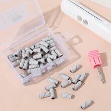 50pcs/Box 3mm Nail Sanding Bands - 80/120/180/240 Grit - Mini Nail Drill Bits, Suitable For Manicure And Pedicure - Multicolor - View 6