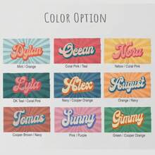 1pc RETRO-stijl gepersonaliseerde strandhanddoek gepersonaliseerde naam badhanddoek aangepaste strandhanddoek met naam buiten verjaardag vakantie cadeau