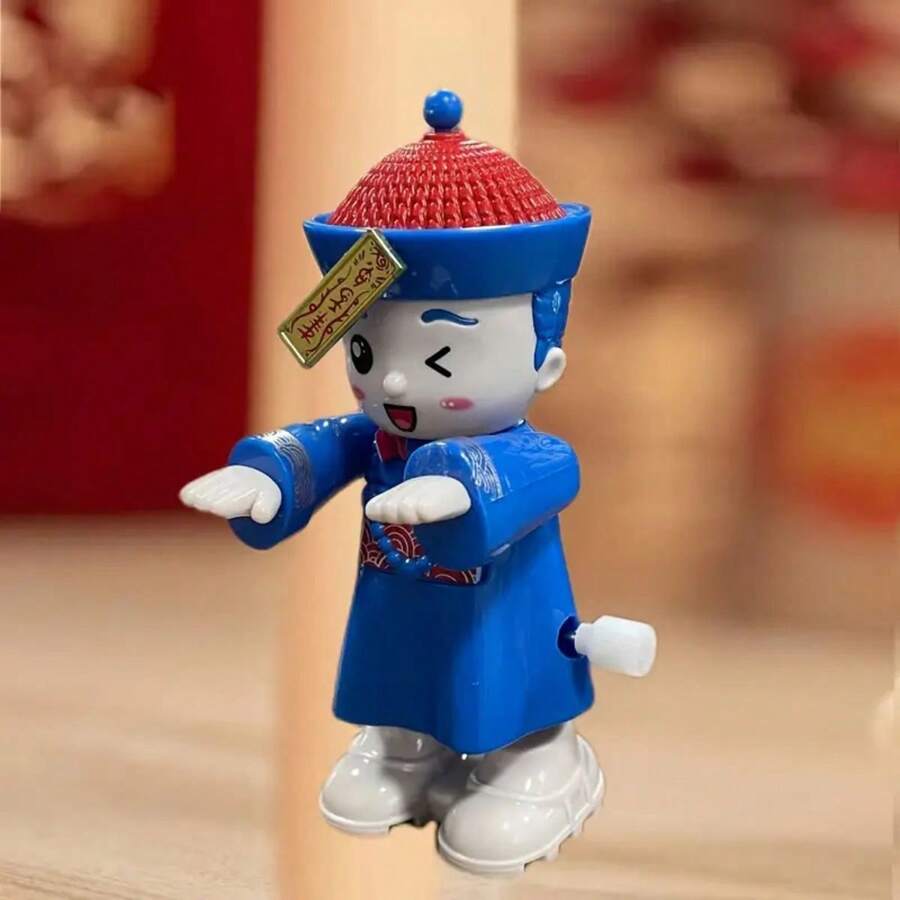 1入組新奇可愛表情殭屍發條玩具，行走的殭屍幽靈節日裝飾，惡作劇威脅玩具禮物，發條玩具跳躍的殭屍幽靈玩具 - 彩色 - 查看 1