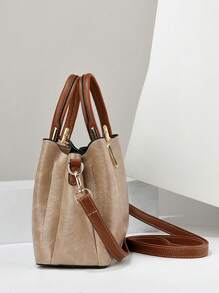 Sac à main pour femme haut de gamme et à la mode, sac de luxe polyvalent et simple pour dames - Kaki - Voir 5