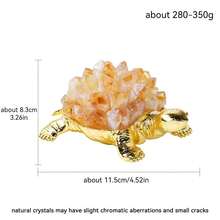 1 Máy Tính Tự Nhiên Pha Lê Động Vật Các Bức Tượng Nhỏ Rùa Rùa Đá Citrine Cụm Handmade Đồ Trang Trí Trang Trí Nhà Cửa Hàng Thủ Công - Khoảng 11,5cm - Xem 2