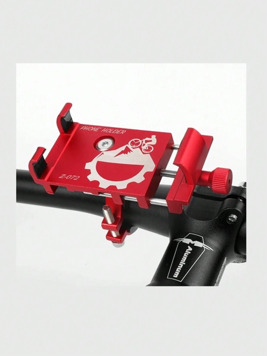 Bicycle Cell Phone Holder Universal Adapter For Bike, Motorcycle, Scooter Aluminum With Strong Anti-Fall Grip - 紅色 - 查看 1