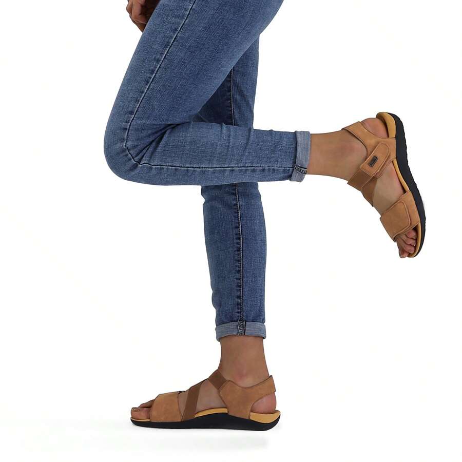 Women Arch Support Sandals Summer Walking Sandals Lightweight Athletic Outdoor Sandals - 棕色 - 查看 1