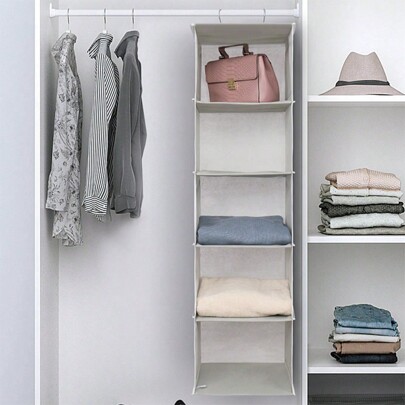 Living And Home 5-Tier Closet Hanging Organizer