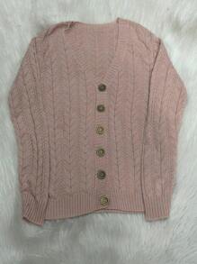 Women Sweaters - Màu hồng gỉ - Xem 3