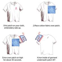 52 piezas de parches termoadhesivos con forma de letra para la ropa, parches de alfabeto de la A a la Z para arreglar y decorar con nombres en DIY