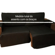 Sofa Protector 2.60 2 Waterproof Retractable And Reclining Modules (Including Arms) Best Price - màu đen - Xem 2