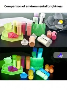 1pc/20g Luminous Powder Resin Pigment DIY Epoxy Resin Mold Nail Art Glitter Powder Glow In The Dark Jewelry Making Supplies - Multicolor - View 7