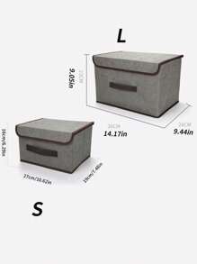 1pc Fabric Foldable Storage Bin For Clothes, Underwear, Socks, Portable Organizer Box, Dust & Moisture Proof Closet Storage Container, 2pcs Vacuum Compression Bags, Wardrobe Organizers