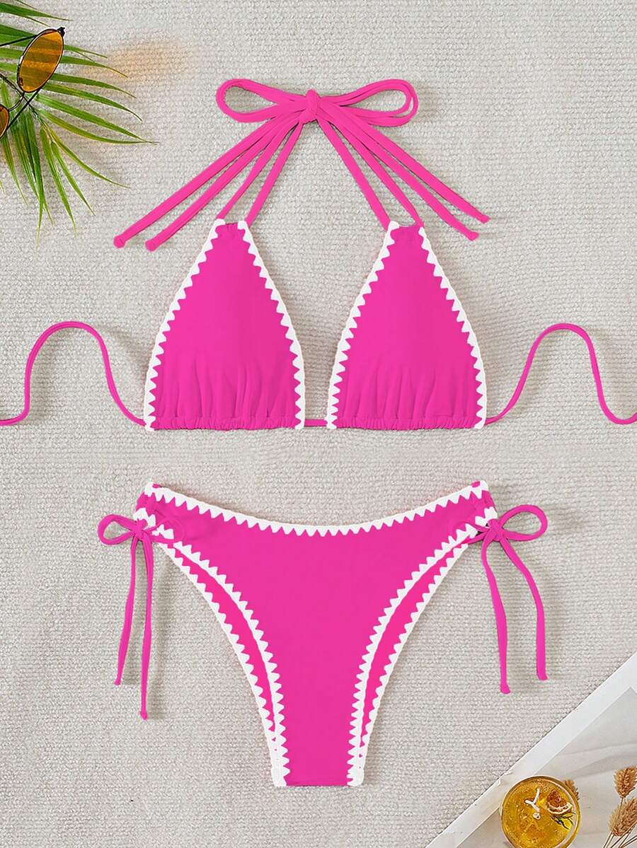 2024 New Seashell Edge Women Swimsuit Set, TieUp Bikini TwoPiece