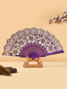 Breezier Elegant Vintage Flower Chinese Style Folding Fan