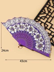 Breezier Elegant Vintage Flower Chinese Style Folding Fan