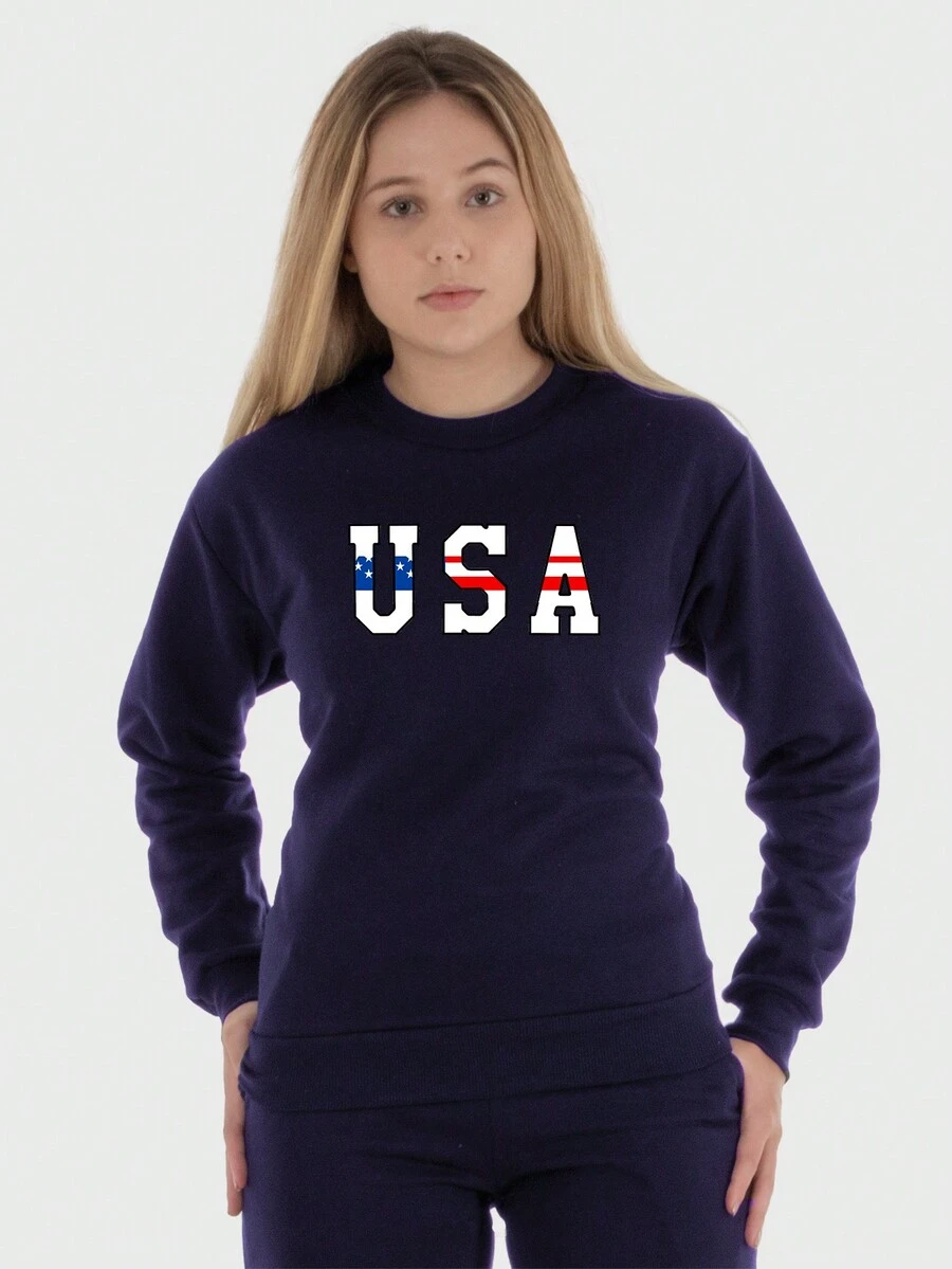 Women Sweatshirts - 藏蓝色 - 查看 1