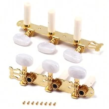 1 3R3L Máy Đầu Dây Đàn Guitar Chỉnh Chốt Phím Chỉnh Âm Với Nút Màu Trắng Bền Đàn Guitar Chỉnh PEG Phụ Kiện - Vàng - Xem 12