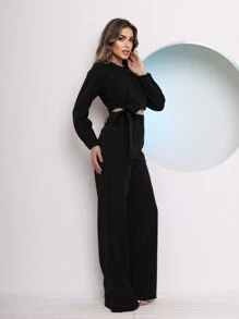 Women Two-Piece Outfits - màu đen - Xem 3
