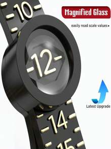 1pc Adjustable Ring Sizer With Magnifying Glass & Tape Measure, US, UK, EU Ring Sizes