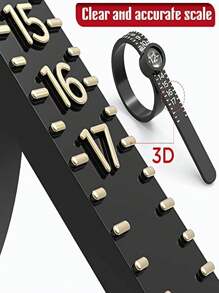 1pc Adjustable Ring Sizer With Magnifying Glass & Tape Measure, US, UK, EU Ring Sizes