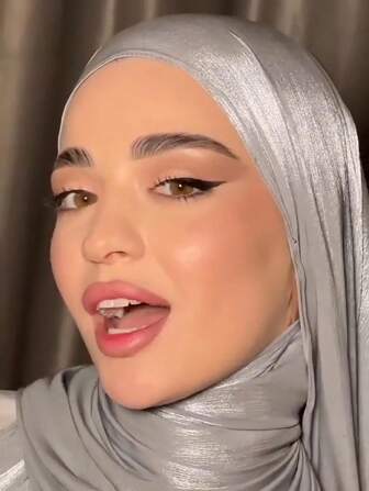 1st Basic Dam Enfärgad Skinande Mjuk Silk Headscarf, Lämplig För Daglig Användning Och Konservativ Kläder Pannband Mjuk Hijab För Abaya Kvinnor Veil