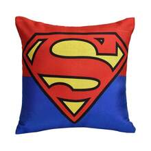 Superman Logo Filled Cushion (Red/Blue) - 40cm X 40cm - View 2
