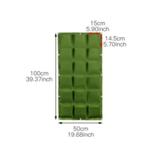 1 Túi Trồng Cây Ngẫu Nhiên Màu Sắc Túi Trồng Cây Treo Tường Dọc Ban Công Làm Xanh Hoa Tăng Trưởng Túi Trồng Cây Treo Tường Vuông Túi Vải Nỉ Làm Đẹp Nhiều Miệng - Nhiều màu - Xem 7