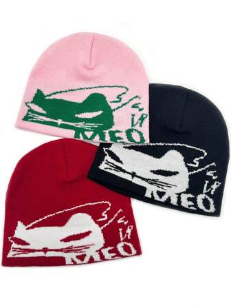 2 piezas Gorro con patrón de gato