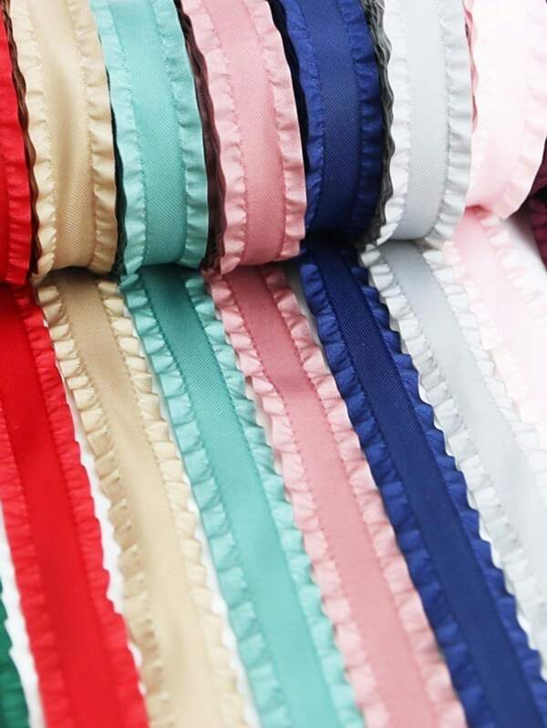 (5 Yards/Roll) 2.2cm Skirt Edge Satin Ribbon, Gift Wrapping, Cake Baking Packaging, Floral Wrapping, Wedding Decoration, DIY Crafts, Headwear, Brooch, Garment Accessories,Christmas Valentine Day