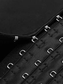 Đai nịt bụng bằng neoprene dành cho nữ, đai định hình eo thon gọn, đai nịt bụng hai lớp có gọng thép dành cho thể thao và tập luyện, móc điều chỉnh 3 hàng. - màu đen - Xem 12