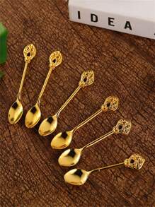 Swan & Fruit Salad Fork And Spoon Set With Zinc Alloy Plating Technology, Creative Cutlery Set For Kitchen ,Kitchen,Christmas Gift,School Supplies