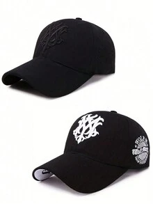 2pcs/Set Embroidered Letter Totem Patterned Baseball Cap With Fashionable Printed Decor(Random Pattern) - Multicolor - View 20