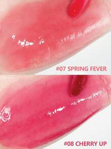 Rom&nd Tinte de agua Glasting Romand 08 Cherry Red, alta viscosidad, crea un maquillaje de labios brillante e hidratado con brillo translúcido, textura tipo gelatina, 6 horas de hidratación, fórmula vegana, portátil, maquillaje de labios de piel de cristal coreana, brillo en la cámara, hidrata los labios secos, cosméticos coreanos, 4g/0.14oz - 08 CEREZA ARRIBA - Ver 3