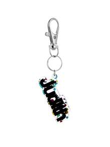 Customized 3D Name Acrylic Keychain, Personalized Backpack Luggage Tag Keychain, Colorful Alphabet Handmade Keychain, Fashionable Hanging Wedding Jewelry, Anti-Lost Keychain For Car Keyring, Suitable As Anniversary Gift For Boyfriend Or Husband Sequins Stylish, Colorful, Fall Fashion, 2000s Fashion, Y2k, Cuties Custom, Personalized For Anniversaries, For Birthdays, For Graduation, For Prom, For Party