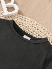 Baby Boy And Baby Girl Casual Clothing Letter Print Short Sleeve Jumpsuit