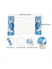 1 Stück/2 Stück zufälliger Stil aufblasbares Ahornblatt Lufthängematte, lässige Netz-Rückenlehne Schwebebett, faltbare Schwimmunterlage, Strand-Utensilien & Schwimmspiele Pool Schwimmhilfe, Strandaccessoires