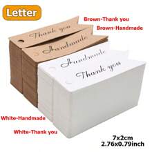 100 Piezas/pack Etiquetas De Ropa Con Forma De Corazón/redondas/florales, Colores Marrón/blanco/negro Opcionales, Se Utiliza Para Ropa, Cocina, Horneado, Etiqueta En Blanco