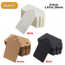 100 Piezas/pack Etiquetas De Ropa Con Forma De Corazón/redondas/florales, Colores Marrón/blanco/negro Opcionales, Se Utiliza Para Ropa, Cocina, Horneado, Etiqueta En Blanco