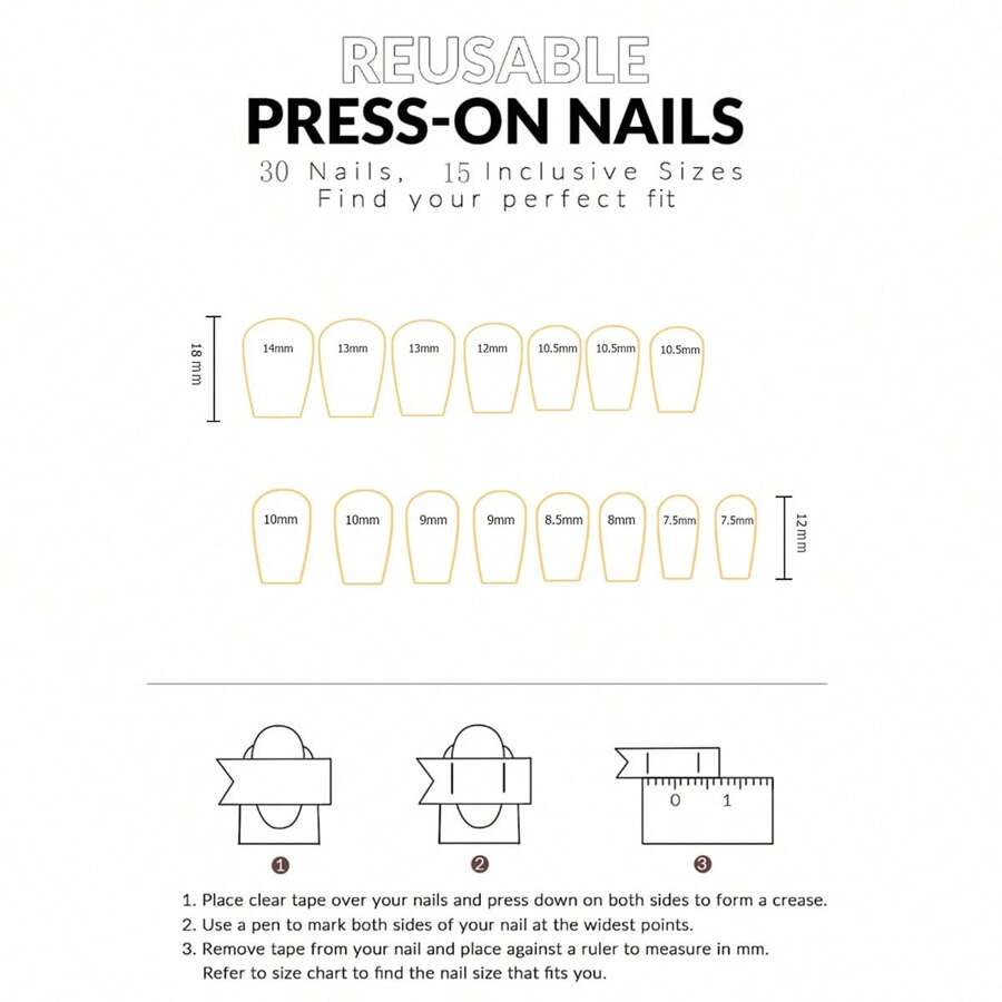 Upgrade Your Nail Style Immediately With This Set Of 30pcs Crop Square