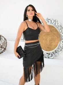 Women Skirts - màu đen - Xem 2