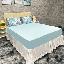 Sheet Sets with Pillowcases - Hoa màu xanh - Xem 3