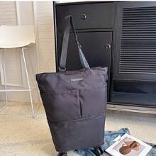 Supermarket Shopping Bag Folding Portable Large Capacity Universal Wheel Travel Bag Carrying Bag Boarding Luggage Bag Buying Vegetable Bag Bag For School School Accessories School Stuff