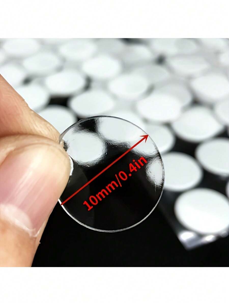 雙面黏貼圓形可重複使用透明黏貼墊，適用於海報、掛鉤、牆貼和氣球