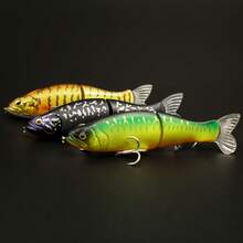 1pc Multi-Jointed Fishing Lure With Imitation Hard Bait And Soft Tail - Green - View 2