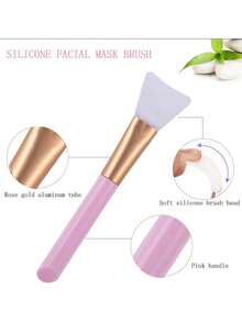 3入組矽膠面膜刷，面膜美容工具柔軟矽膠面部泥膜刷無毛身體乳液和身體奶油刷工具，適用於面部泥膜、黏土面膜、DIY、造型面膜、身體乳液和BB CC霜 - 彩色 - 查看 8